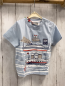 Preview: Boboli neu T-Shirt Gr. 80  blau weiße Streifen Schiff