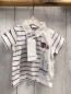 Preview: Chicco neu T-Shirt Gr. 62  weiß blaue Streifen Polokragen