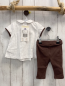 Preview: Chicco neu 2tlg  T-Shirt + Leggings Gr. 62  weiß braune Punkte + braun NP 37,90 €