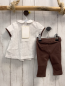 Preview: Chicco neu 2tlg  T-Shirt + Leggings Gr. 68  weiß braune Punkte + braun NP 37,90 €