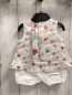Preview: Boboli neu Playsuit Gr. 56  weiß rosa beige blaue Kreise
