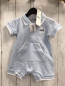 Preview: Boboli neu Playsuit Gr. 68  hellblau Polokragen
