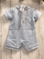 Preview: Boboli neu Playsuit Gr. 68  hellblau Polokragen