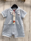 Preview: Boboli neu Playsuit Gr. 68  hellblau Polokragen