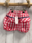 Preview: Gymp neu Shorts Gr. 80  pink rosa weiß kariert blaues Band Schleife NP 22,95 €