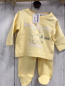 Preview: blue seven neu 2tlg Langarmshirt + Hose Gr. 50  gelb Schrift Giraffe