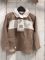 Preview: Chicco neu Langarmshirt Gr. 86  braun weiße Streifen Polokragen NP 29,90 €