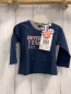 Preview: Chicco neu Langarmshirt Gr. 62  blau rot graue Schrift NP 14,90 €