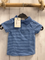 Preview: Bellybutton neu T-Shirt Gr. 74  blau hellblaue Streifen Polokragen
