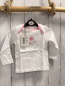 Preview: Bellybutton neu Langarmshirt Gr. 62/68  weiß Käfer rosa Bund