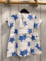 Preview: Bellybutton neu Kleid Gr. 80  weiß hellblaue Sterne 100% Baumwolle NP 39,95 €