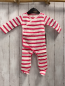 Preview: Aden + anais neu Schlafanzug Gr. 62  pink weiß gestreift 95% Baumwolle