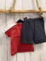 Preview: 2tlg neu Blue seven T-Shirt + Shorts  Gr. 68  rot weiß Schrift graue Nähte + grau 