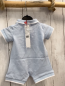 Preview: Boboli neu Playsuit Gr. 56  hellblau Kragen weißer Streifen
