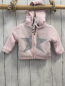 Preview: Boboli neu Strickjacke Gr. 62  rosa grauer Stern gefütter Kapuze