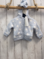 Preview: Boboli neu Strickjacke Gr. 68  hellblau weiße Sterne gefüttert Kapuze