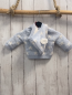 Preview: Boboli neu Strickjacke Gr. 56  hellblau weiße Sterne gefüttert Kapuze