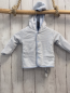 Preview: Boboli neu Wende-Sweatjacke Gr. 74  hellblau + hellblau weiß gestreift Kapuze