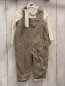 Preview: 2tlg Boboli neu Langarmshirt + Latzhose Gr. 80  weiß gelbe Sterne + beige Kord gefüttert gestickte Schrift + Stern