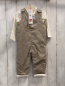 Preview: 2tlg Boboli neu Langarmshirt + Latzhose Gr. 74  weiß gelbe Sterne + beige Kord gefüttert gestickte Schrift + Stern