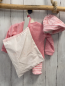 Preview: 4tlg Boboli neu Pullover + Hose + Mütze + Beutel Gr. 62  himbeere Giraffen + himbeere weiß gestreift 