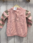 Preview: Boboli neu Kleid Gr. 68  rosa beige Streifen + Stern Strick