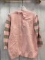Preview: Boboli neu Kleid Gr. 80  rosa beige Streifen + Stern Strick