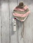Preview: Boboli neu Mütze Gr. XXS  rosa beige Streifen Strick Plüschfutter