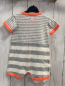 Preview: 2tlg Boboli neu Playsuit + Beutel Gr. 68  grau weiß gestreift orange Bund Strick