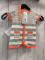 Preview: 2tlg Boboli neu Playsuit + Beutel Gr. 56  grau weiß gestreift orange Bund Strick