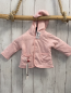 Preview: Boboli neu Wendesweatjacke Gr. 62  rosa + rosa weiß gestreift Kapuze