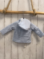 Preview: Boboli neu Wendesweatjacke Gr. 62  hellblau + hellblau weiß gestreift Kapuze