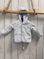 Preview: Boboli neu Wendesweatjacke Gr. 62  hellblau + hellblau weiß gestreift Kapuze