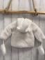 Preview: 2tlg Boboli neu Plüschjacke + Handschuhe Gr. 68  weiß Kapuze mit Ohren