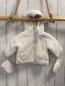 Preview: 2tlg Boboli neu Plüschjacke + Handschuhe Gr. 62  weiß Kapuze mit Ohren