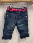 Preview: Blue seven neu Hose Gr. 62  blau Jeans gefüttert pink Gürtelband mit roten Herzen & Punkten  