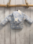 Preview: Boboli neu Strickjacke Gr. 62  hellblau weiße Sterne Strick Kapuze 