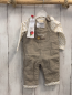 Preview: 2tlg Boboli neu Langarmshirt + Latzhose Gr. 62  weiß gelbe Sterne + beige Kord gefüttert gestickte Schrift + Stern