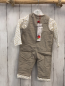 Preview: 2tlg Boboli neu Langarmshirt + Latzhose Gr. 62  weiß gelbe Sterne + beige Kord gefüttert gestickte Schrift + Stern