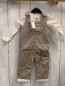 Preview: 2tlg Boboli neu Langarmshirt + Latzhose Gr. 74  weiß gelbe Sterne + beige Kord gefüttert gestickte Schrift + Stern