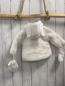 Preview: 2tlg Boboli neu Plüschjacke + Handschuhe Gr. 68  weiß Kapuze mit Ohren