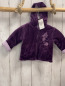 Preview: blue seven neu Plüschjacke Gr. 62  lila gestickte Blumen gefüttert Kapuze NP 14,50€