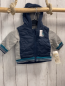 Preview: neu Kiabi Jacke Gr. 62  blau Sweatärmel blau petrol Streifen Kapuze NP 10,95€