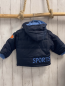 Preview: neu Angel Kids Winterjacke Gr. 86  blau hellblau gestickte Schrift + Nähte