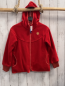 Preview: Finkid  Fleecejacke  Gr. 122  rot Rippenbund Kapuze 
