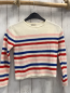 Preview: H&M Pullover  Gr. 122/128  weiß rosa blau rote Streifen Strick