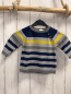 Preview: H&M  Pullover  Gr. 68  blau grau gelbe Streifen Strick