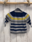 Preview: H&M  Pullover  Gr. 68  grau hellgrau blau gelbe Streifen Strick 