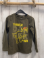 Preview: Lamino  Langarmshirt  Gr. 122  sand Dino gelbe Schrift 