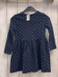 Preview: H&M Kleid  Gr. 98  blau weiße Punkte silber Glitzerherz 